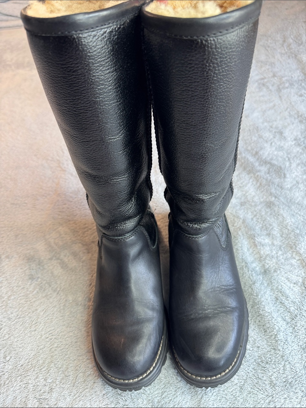 UGG Brooks Tall Black 5490 Boots Size EU37 US6 - Picture 4 of 15
